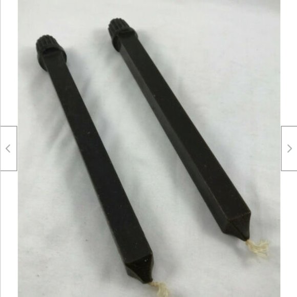 Vtg Dark Brown Colonial Candles of Cape Cod Regency Square 10" Candles Taper MCM - Picture 4 of 5